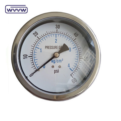 Manómetro de presión antivibración de aceite axial de 100 mm