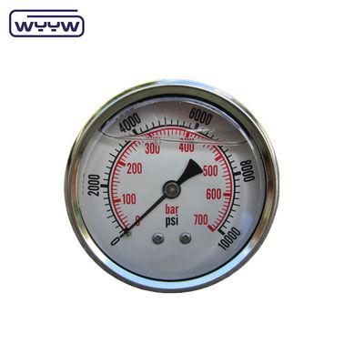 Manómetro de presión antivibración de aceite axial de 100 mm