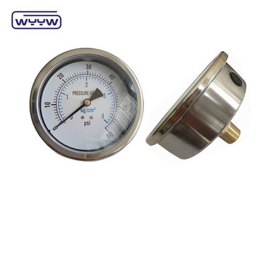 Manómetro de presión antivibración de aceite axial de 100 mm