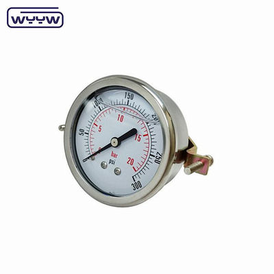 Tanque de agua 60 mm medidor de presión de aceite U-clampada con caja de acero inoxidable