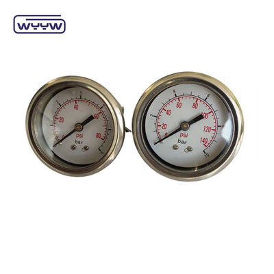 Tanque de agua 60 mm medidor de presión de aceite U-clampada con caja de acero inoxidable