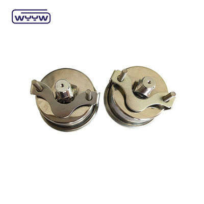 Tanque de agua 60 mm medidor de presión de aceite U-clampada con caja de acero inoxidable