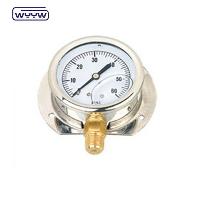 Manómetro de presión de glicerina 100 mm Medidor de presión inferior para petróleo y gas