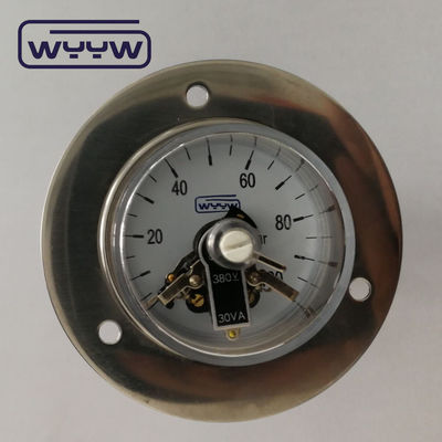 fábrica de alta calidad suministro directo de acero inoxidable de 60 mm contactos eléctricos del contratista manómetro de presión
