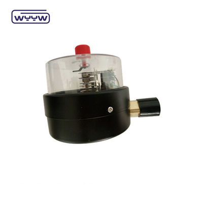 Manómetro de presión de fondo de acero negro de 100 mm con contacto eléctrico