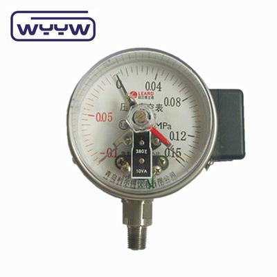 Medidor de presión de contacto eléctrico estándar de acero negro de 60 mm