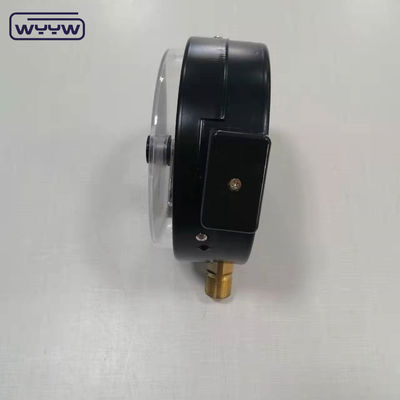 1.6MPa caja de acero negro 1/2&quot;bsp M20X1.5 6 pulgadas de contacto eléctrico doble manómetro de presión de escala precio