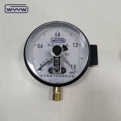 NO+NC 1MPa Medidor de presión del gas natural 4 pulgadas 100 mm Manómetro de contacto eléctrico