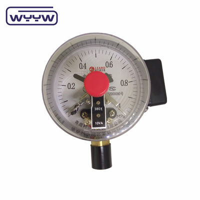 No + NO Casilla de acero negro 1.6MPa 100mm 380V Manómetro de contacto eléctrico manómetro de presión AC
