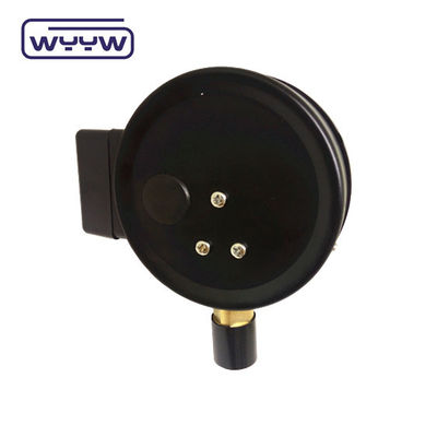 No + NO Casilla de acero negro 1.6MPa 100mm 380V Manómetro de contacto eléctrico manómetro de presión AC