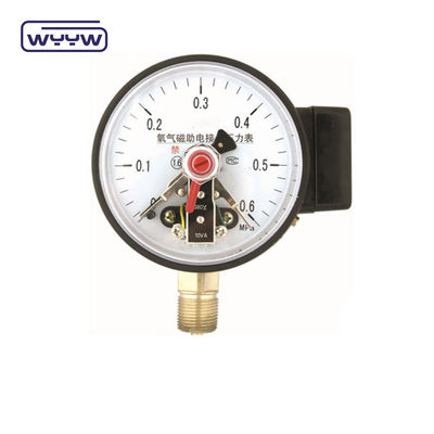 No + NO Casilla de acero negro 1.6MPa 100mm 380V Manómetro de contacto eléctrico manómetro de presión AC