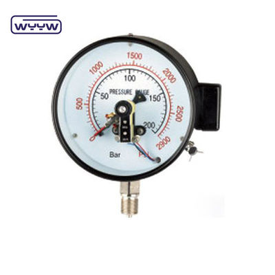 No + NO Casilla de acero negro 1.6MPa 100mm 380V Manómetro de contacto eléctrico manómetro de presión AC