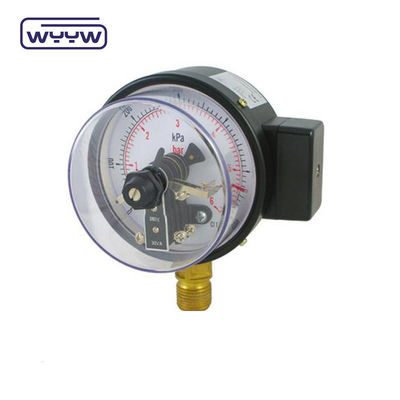63 mm Medidor de presión eléctrico de contacto Conexión inferior sin aceite