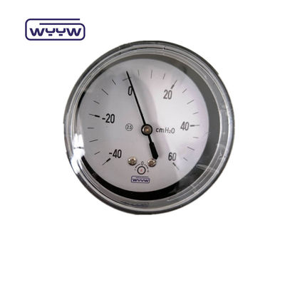 63 mm mmh2o Mbar axial Manómetro de manómetro de presión con caja SS304