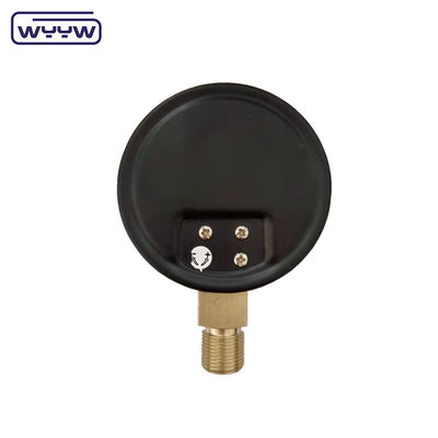 KPa medidor de baja presión WYYW 4 pulgadas 100mm caja de acero negro de entrada inferior fuelle mbar cmh2o manómetro