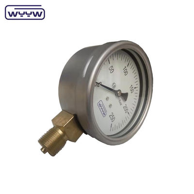 Medidor de presión de cápsula de fábrica de China 100 mm mbar ss caso conexión de latón 1/2 &quot;bsp cmh2o manómetro de baja presión