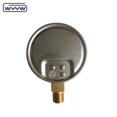 Medidor de presión de cápsula de fábrica de China 100 mm mbar ss caso conexión de latón 1/2 &quot;bsp cmh2o manómetro de baja presión