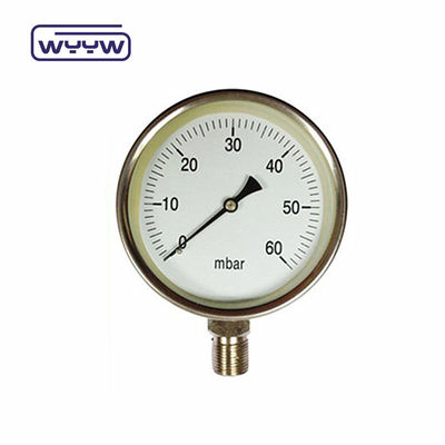 Acero negro LPG medidor de presión de cápsula baja especificaciones personalizadas 2.5 &quot; 63mm 0-5psi