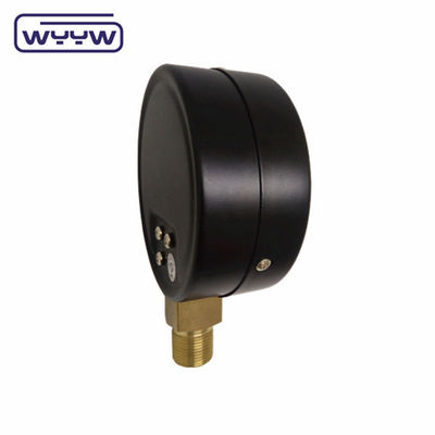Acero Negro Lpg Capsula medidor de presión 0-5psi 2.5 &quot; 63mm conexión de fondo