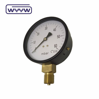 Manómetro bajo SS 63mm InH2O Medidor de presión WC Mbar Medidor de presión Bellows
