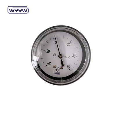 Bellows Medidor de presión 60mm Inch2o Casilla de acero negro Mbar medidor de presión axial