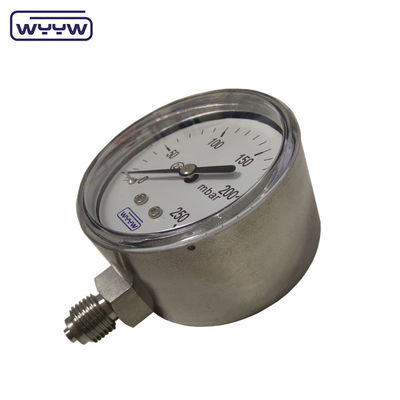 MMWC y Mbar 63 mm manómetro de presión de cápsula Material de acero inoxidable