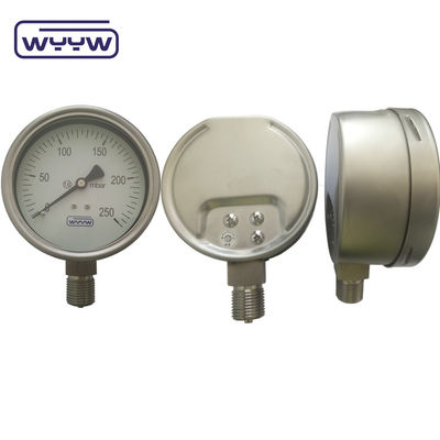 100 mm 4 &quot; Medidor de presión de acero inoxidable, Medidor de presión tipo Bellow