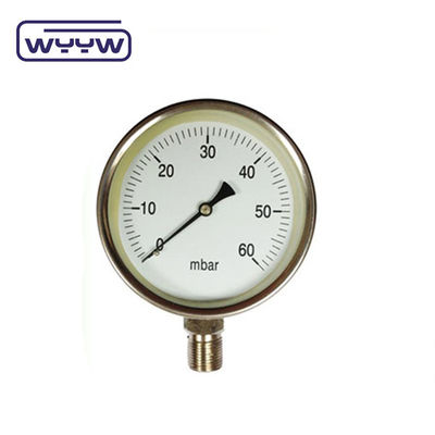 60-100mm CmH2O manómetro de presión de cápsula con una precisión del 1,6%