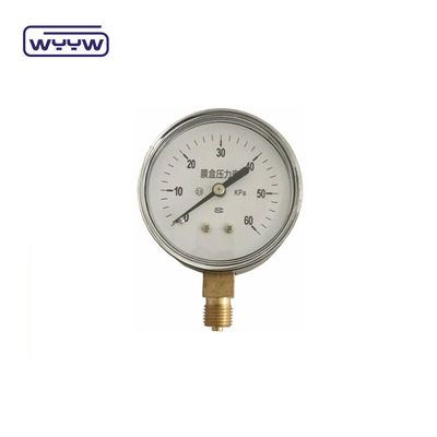 60-100mm CmH2O manómetro de presión de cápsula con una precisión del 1,6%