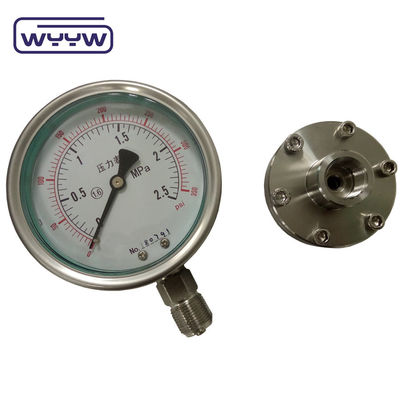 4&quot; 100mm medidor de presión sello del diafragma caja SS y SS interna