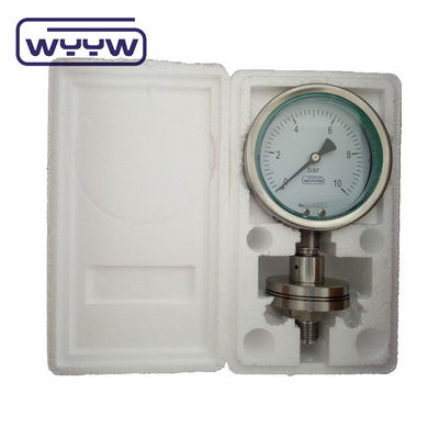 SS316 Medidor de presión del sello del diafragma Medidor de presión de acero inoxidable anticorrosivo de 100 mm
