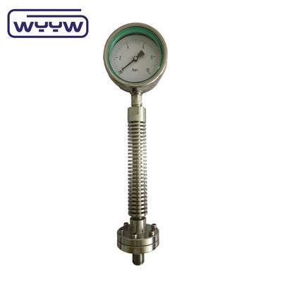 4&quot; medidor de presión de alta temperatura sello del diafragma material de acero inoxidable