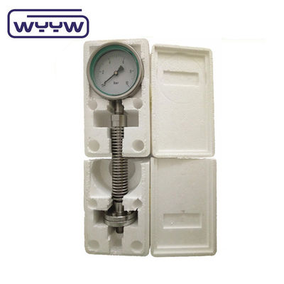 4&quot; medidor de presión de alta temperatura sello del diafragma material de acero inoxidable
