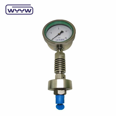 Medidor de presión de alta temperatura personalizado de 100 mm con radiador