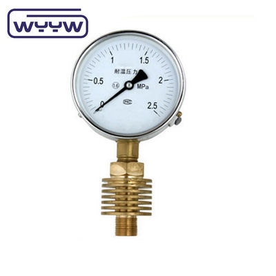 Medidor de presión de alta temperatura personalizado de 100 mm con radiador