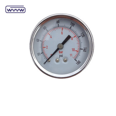 Uso en seco No hay aceite Montar el medidor de presión 160 Psi Aire 60mm SS Medidor de presión