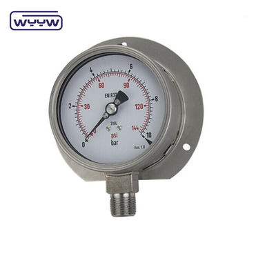 Equipo hidráulico medidor de presión de acero inoxidable 60 mm