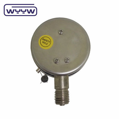 Medidor de presión de acero inoxidable radial seco de 60 mm montado en la parte posterior
