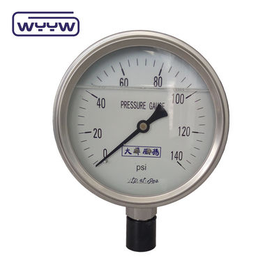 SS304 0-100Bar PSI 63mm 100mm Manómetro de presión de glicerina Glicerina llena