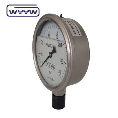 SS304 0-100Bar PSI 63mm 100mm Manómetro de presión de glicerina Glicerina llena