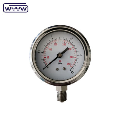 Medición de la presión de 60 mm de diámetro con líquido lleno de 250 bares Manómetro EN 837-1