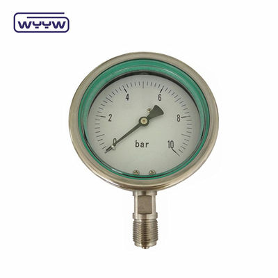 ss304 filtro especial de alta presión 1000 bar de aceite lleno de 4 &quot;medidor de presión de utilidad