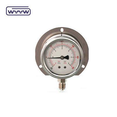 medidor de presión a prueba de vibraciones de acero inoxidable de 4 pulgadas lleno de aceite de alta calidad