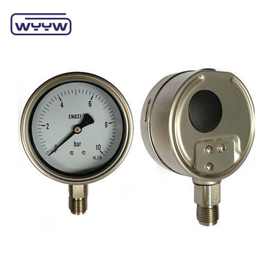 medidor de presión a prueba de vibraciones de acero inoxidable de 4 pulgadas lleno de aceite de alta calidad