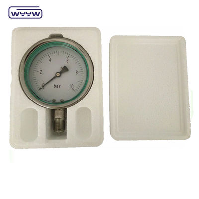 Material de acero inoxidable de silicona de 60 mm con medidor de presión de líquido hidráulico