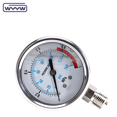 Medidor de alta presión de acero inoxidable de autoclave