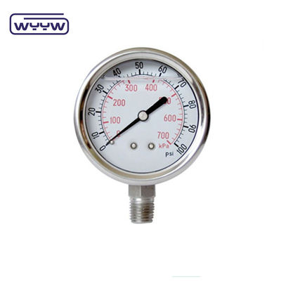 2.5&quot; precio del manómetro industrial lleno de aceite