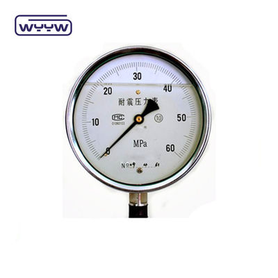 60 mm SS304 Líquido industrial lleno de tubo U manómetro de presión de tubo de Bourdon