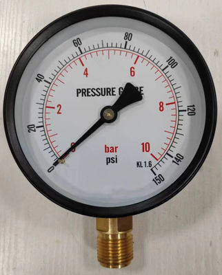 Medidor de presión de economía tubo de Bourdon 16 bar psi manómetro de gas y agua