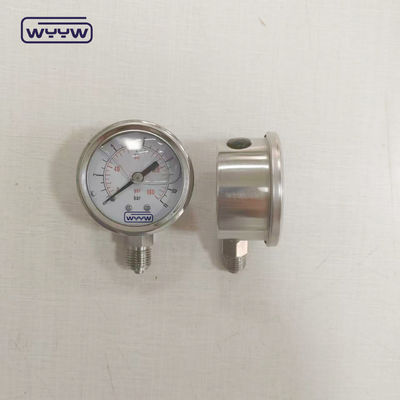 Medidor de presión lleno de líquido de 50 mm de fondo 1/4&quot;Npt OEM